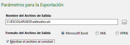 Parametrosexportar