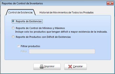 ReporteExistencias